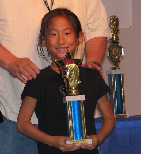 Coco with her 3rd Place trophy.